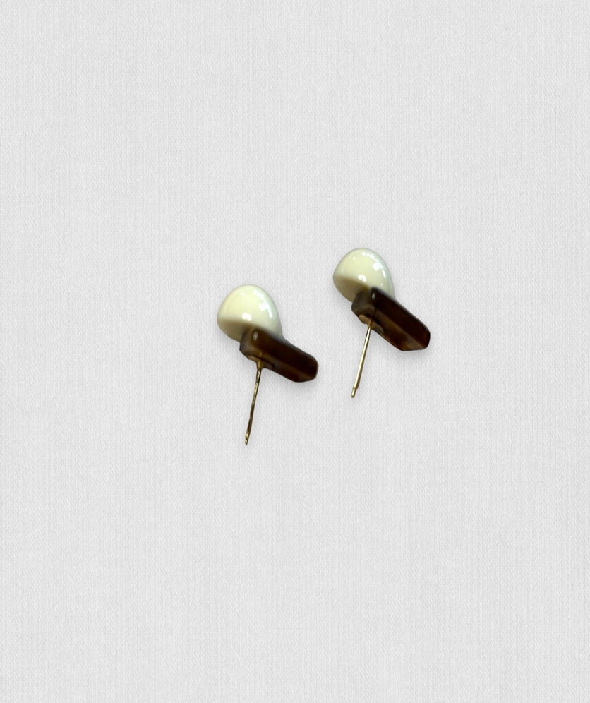 Vintage Resin Stud Earrings Geometric