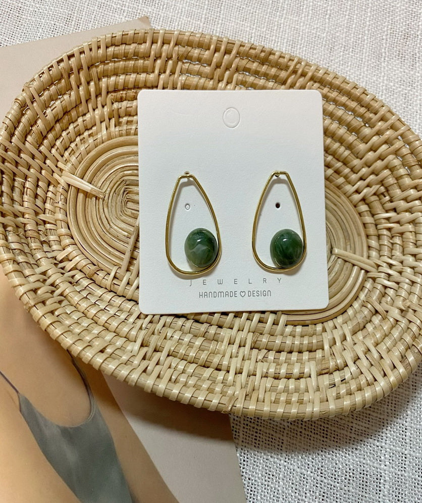 Drop Stud Earrings Dangle Tiger Eye Like