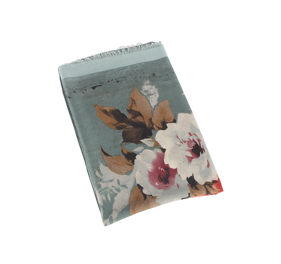 Scarf For Women Lightweight Floral Flower Scarf Shawl Soft Elegant Vintage