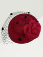 Women's Fascinator Birdcage Hat Vintage Bridal Wedding Costume Headpiece Felt Rose