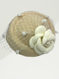 Women's Fascinator Birdcage Hat Vintage Bridal Wedding Costume Headpiece Felt Rose