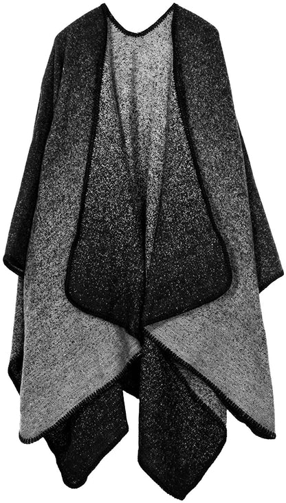 Women's Poncho Cape Stylish Cloak Scarf Shawl Oversize Shawl Wrap for Women Solid Gradient