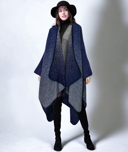 Women's Poncho Cape Stylish Cloak Scarf Shawl Oversize Shawl Wrap for Women Solid Gradient