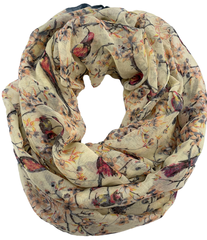 Infinity Scarf Lightweight Bird Print