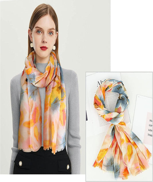 Scarf for women lightweight floral 