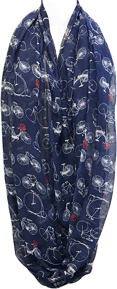 Infinity Scarf Lightweight Bicycle Print