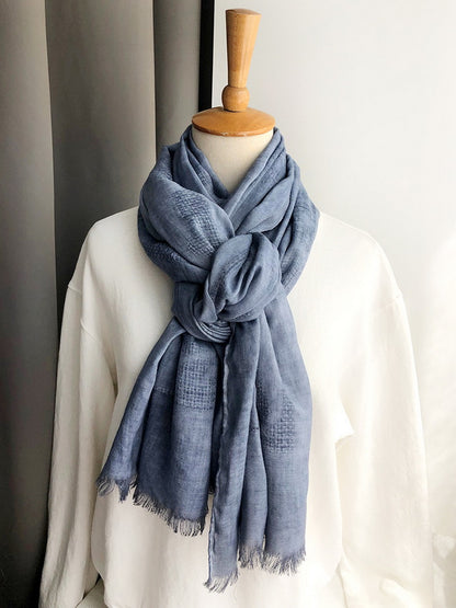 Scarf For Women Long Linen Cotton Hemp Wrap