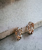 Circle Floral Drop Earring Stud Crystal Flower Hoop Earring Simple Cute