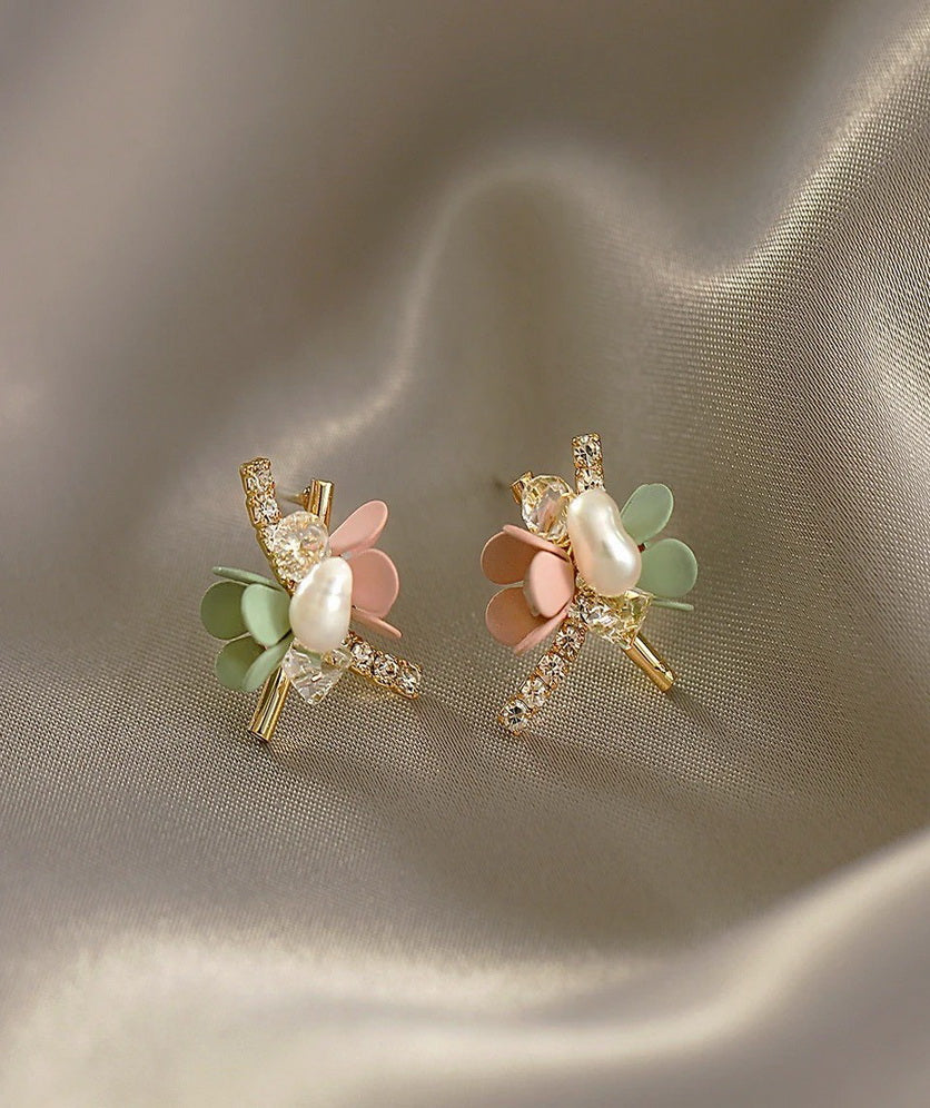 Earring Floral Bouquet Stud Earrings Handmade Flower Stud