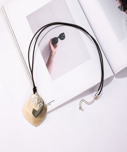 Long Sweater Necklace for Women Pendant Necklace Overlapping Round Squares