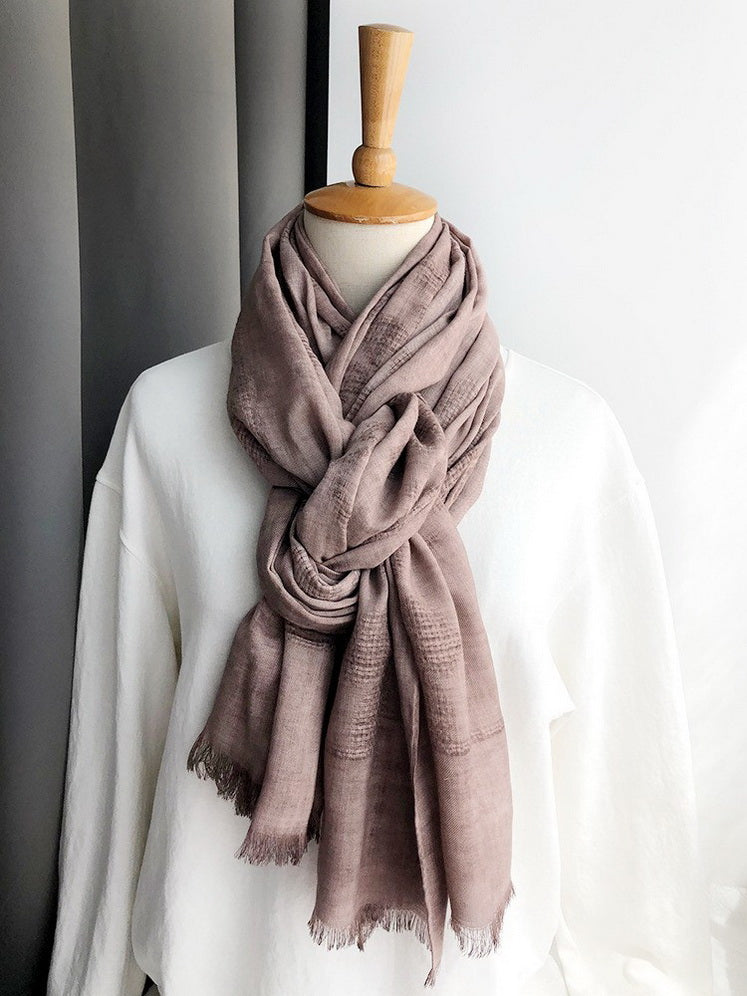 Scarf For Women Long Linen Cotton Hemp Wrap