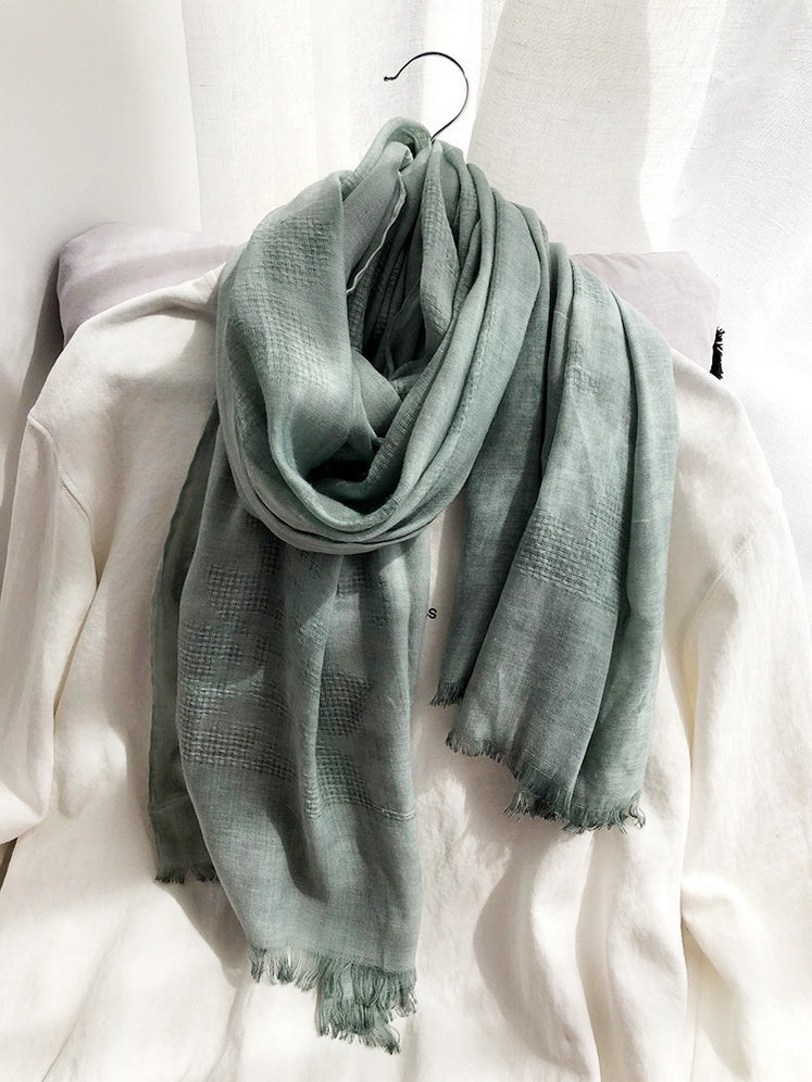 Scarf For Women Long Linen Cotton Hemp Wrap