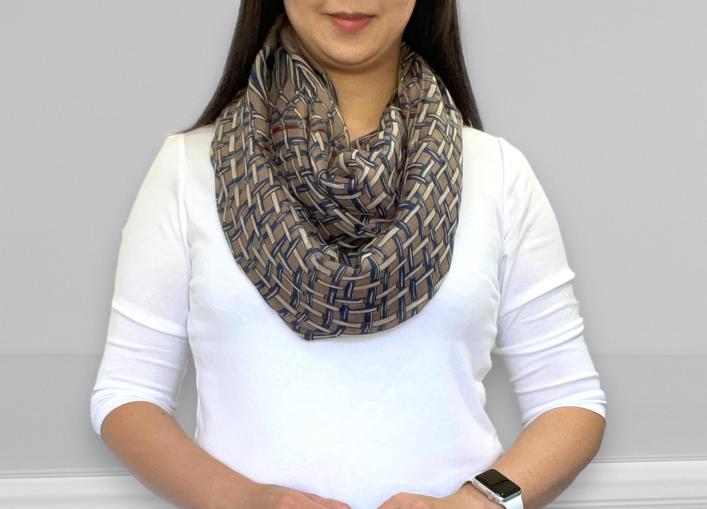 Infinity Scarf Lighweight Weave Pattern