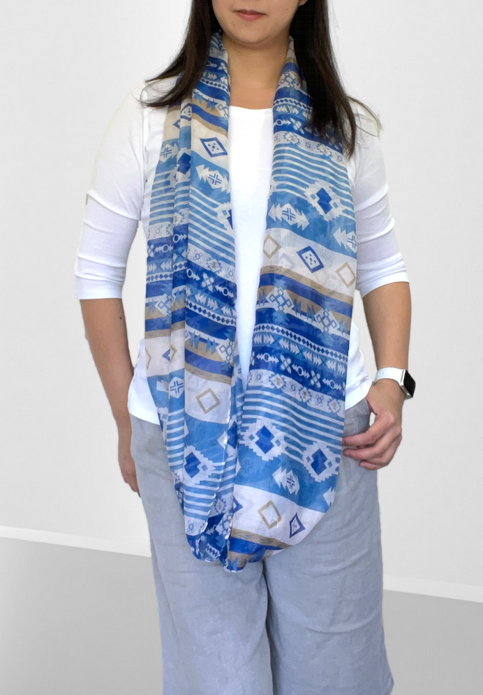 Infinity Scarf Lightweight Bohemian Geometry