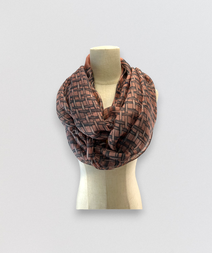 Infinity Scarf Lighweight Weave Pattern