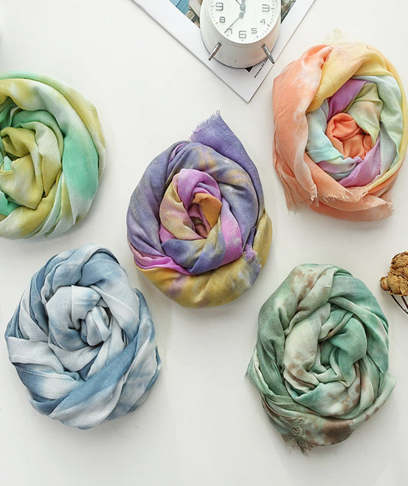 Shawl tie dye scarf for women