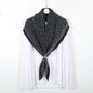 Scarf Square Pleated Lines Print