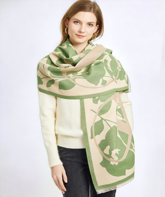 Cashmere Pashmina Shawls and Wraps, Womens Winter Scarf Shawl For Women Soft Warm Blanket Scarves For Women Flower