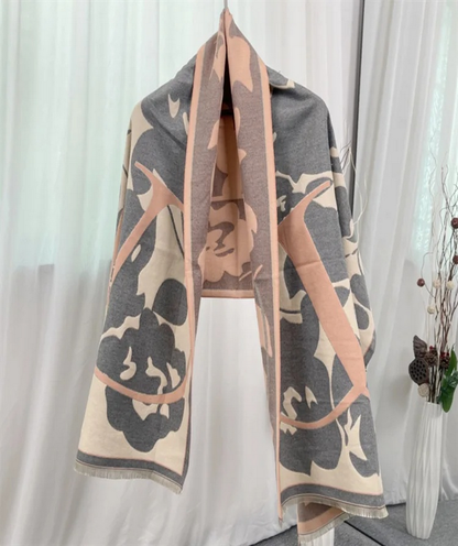 Cashmere Pashmina Shawls and Wraps, Womens Winter Scarf Shawl For Women Soft Warm Blanket Scarves For Women Flower