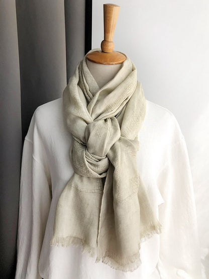 Scarf For Women Long Linen Cotton Hemp Wrap