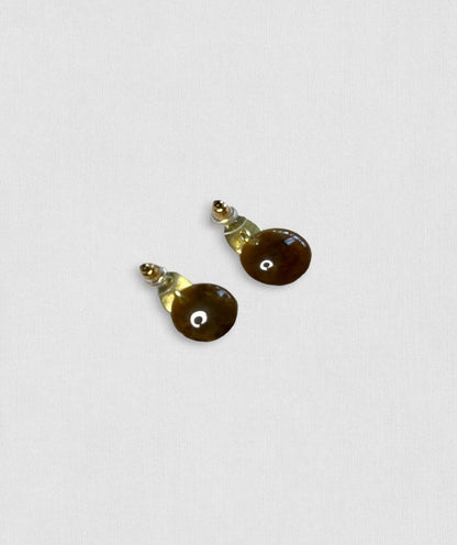 Vintage Resin Stud Drop Earrings Dangle Geometric