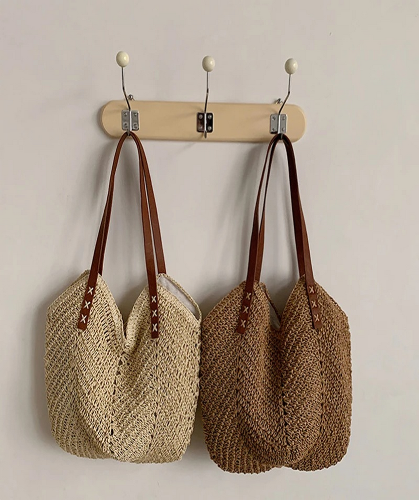 Straw Beach Bags for Women Tote Bag Woven Handbag