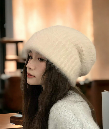 Winter Beanie Hats for Women Men Knitted Hat Angora Wool