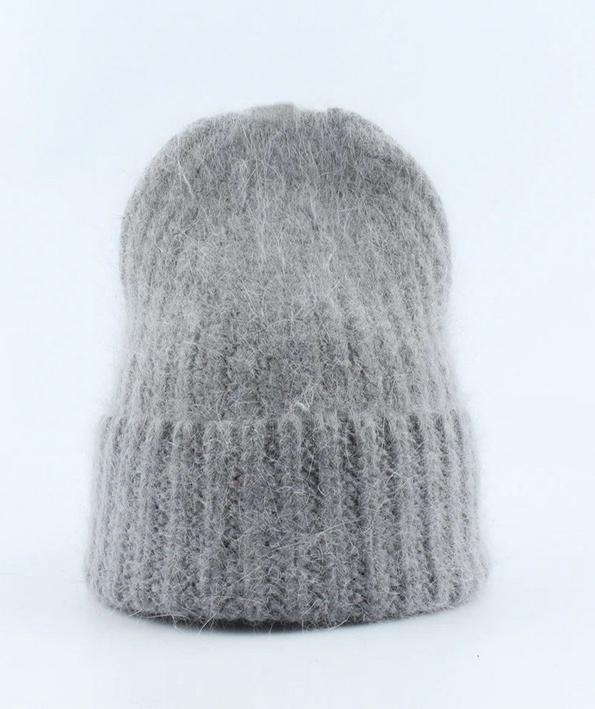 Winter Beanie Hats for Women Men Knitted Hat Angora Wool