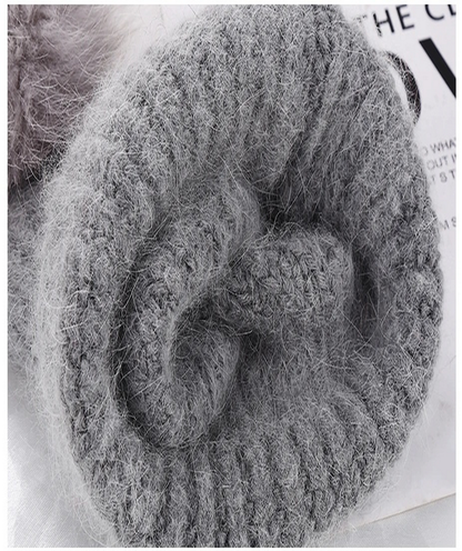 Winter Beanie Hats for Women Men Knitted Hat Angora Wool