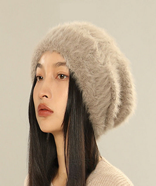 Winter Beanie Hats for Women Men Knitted Hat Angora Wool