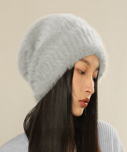 Winter Beanie Hats for Women Men Knitted Hat Angora Wool