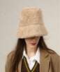 Winter Bucket Hat for Women Faux Fur Furry Hat Fluffy