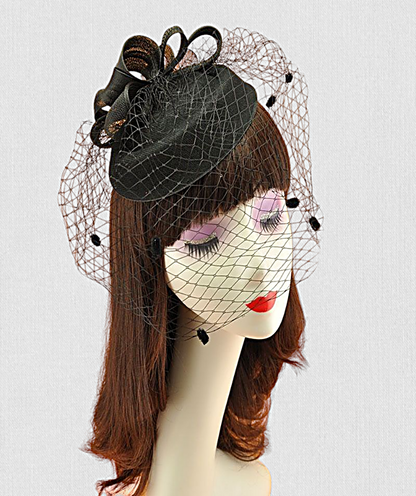 Fascinators for Women,Mesh Feather Fascinator Hats,Headband Hair Clip Derby Hat,Cocktail Fascinators for Tea Party