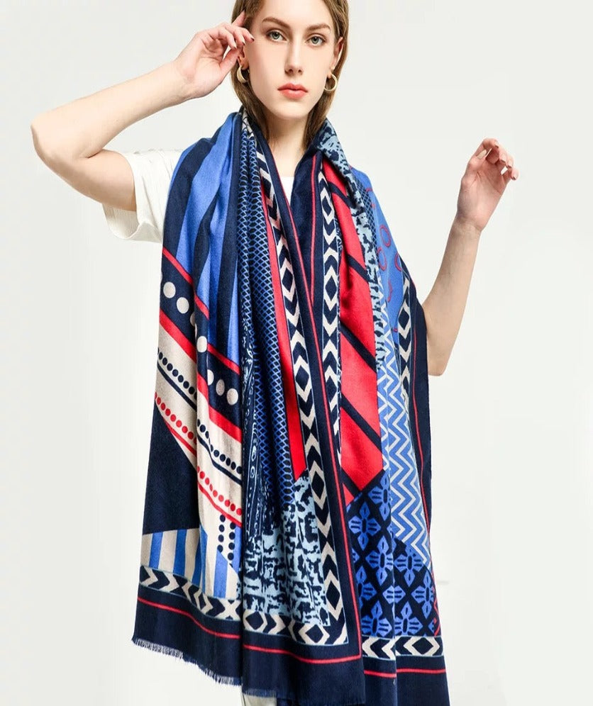 women scarf geometric ethnic bohemian shawl