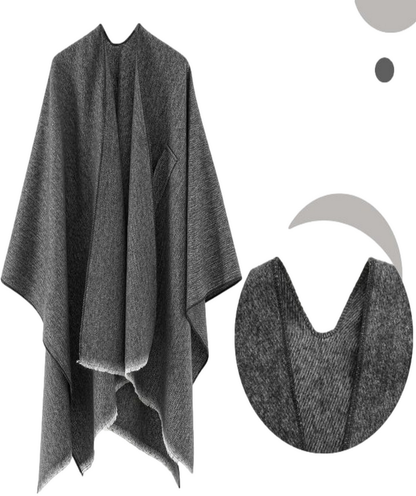 Women's Shawl Wrap Open Front Poncho Cape Cross Cardigan Poncho