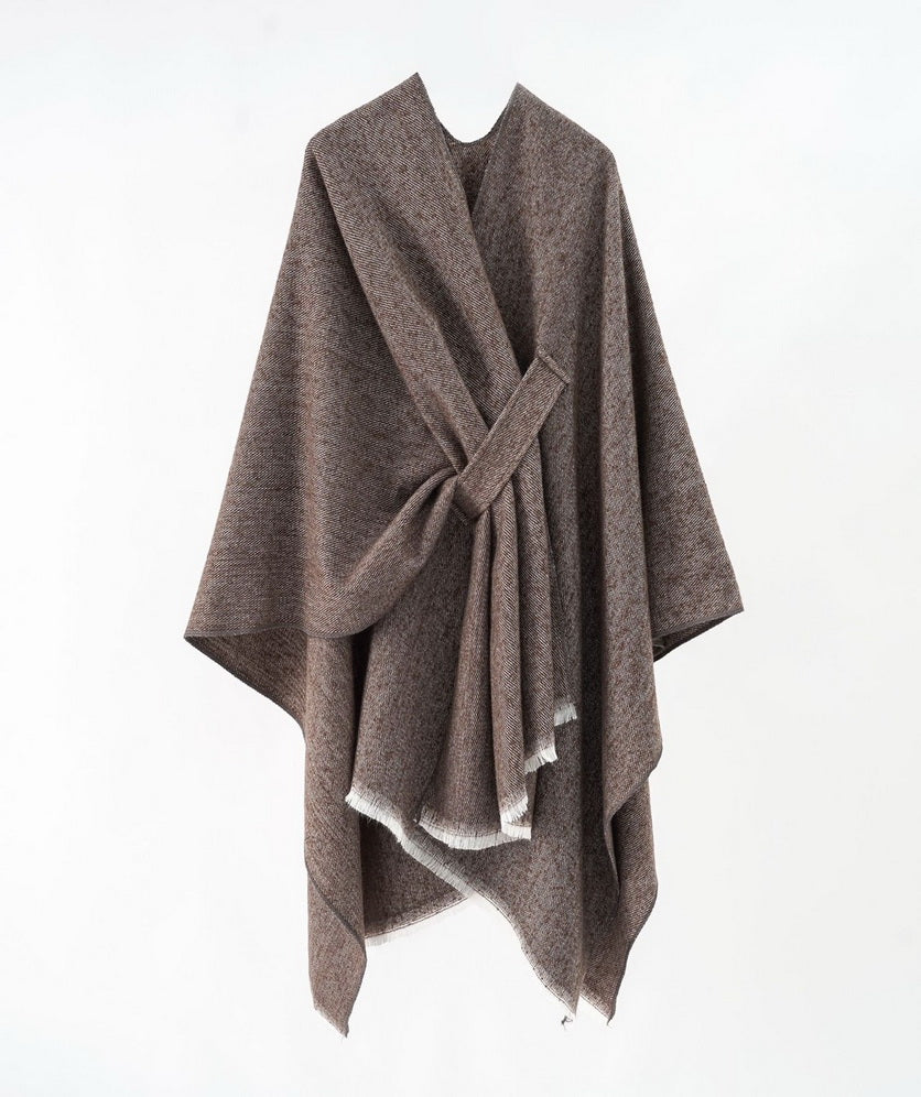 Women's Shawl Wrap Open Front Poncho Cape Cross Cardigan Poncho