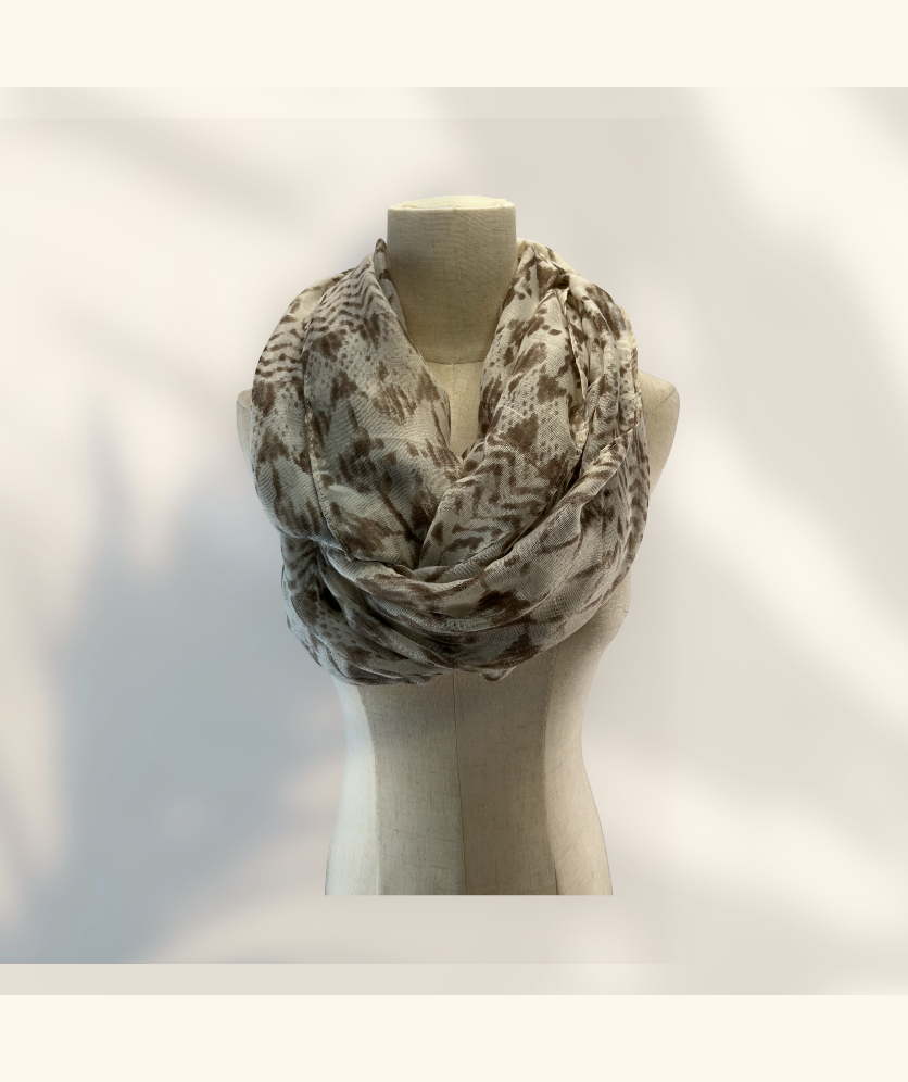 Infinity Scarf Lightweight Ethnic Zigzag