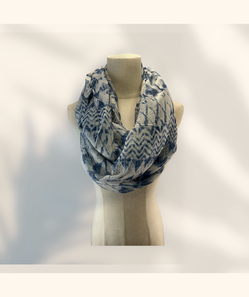 Infinity Scarf Lightweight Ethnic Zigzag