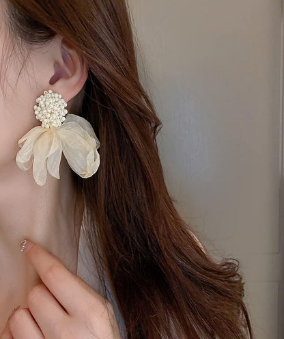 Bohemian Vintage Drop Earrings Retro Large Flower Earrings for Women