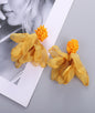 Bohemian Vintage Drop Earrings Retro Large Flower Earrings for Women