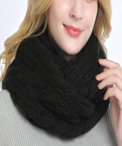 Winter Soft Thick Cable Knit Ribbed Long Scarf For Women and Men