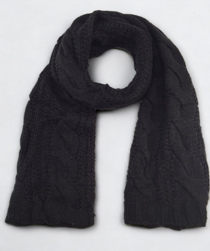 Winter Soft Thick Cable Knit Ribbed Long Scarf For Women and Men