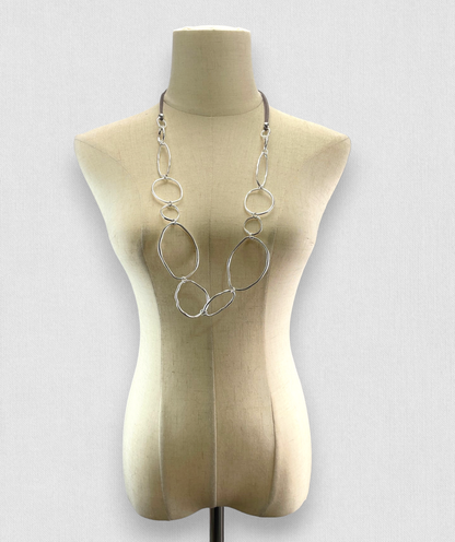 Long Sweater Necklace for Women Pendant Necklace Elegant Loops