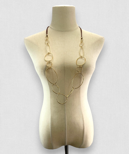 Long Sweater Necklace for Women Pendant Necklace Elegant Loops