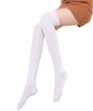 Womens Knee High Socks Cotton Plain