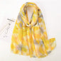 Womens Scarves Lightweight - Soft Cotton Scarf Long Floral Print