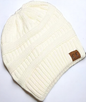 Beanie Hat Unisex Warm Knit Stretch Ponytail Messy Bun Hat