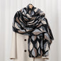 Leaf Print Shawl Lightweight