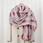 Leaf Print Shawl Lightweight