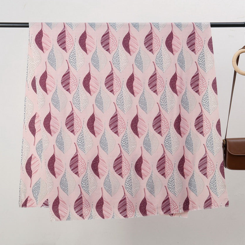 Leaf Print Shawl Lightweight